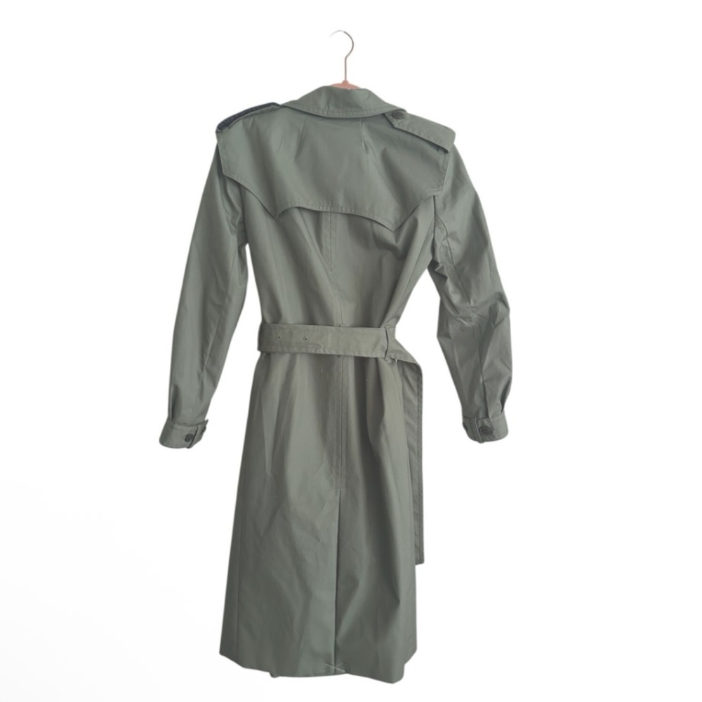 J.CREW NWT Olive Double-Breasted Trench Coat $368 SIZE 0 Classic Fit Staple Fall - Picture 4 of 11